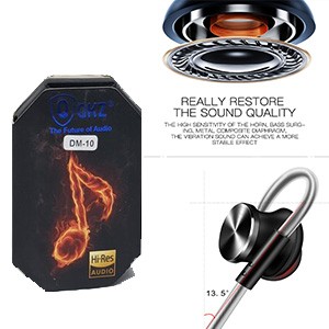 Qkz DM10 Zinc Alloy Metal Earphone - Black